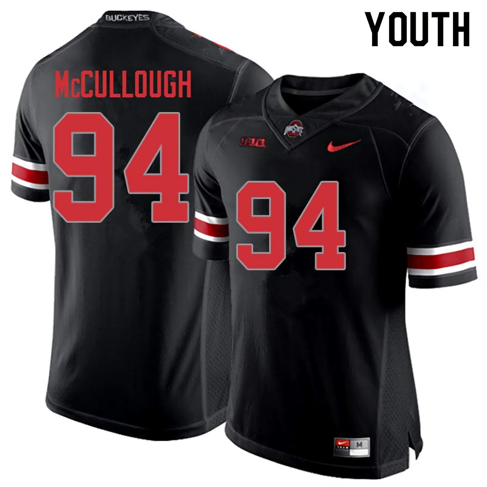 Roen McCullough Ohio State Buckeyes Youth NCAA #94 Nike Blackout College Stitched Football Jersey PEH8356QL
